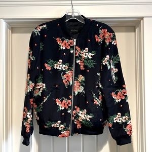 Zara basic collections polyester zip up jacket